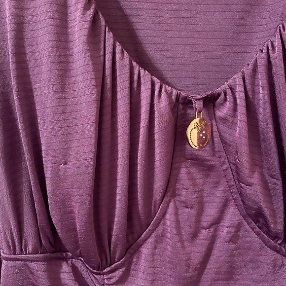 Apple Bottoms Plus Size Womens purple rouched dress size 2X pre-owned - Picture 4 of 11